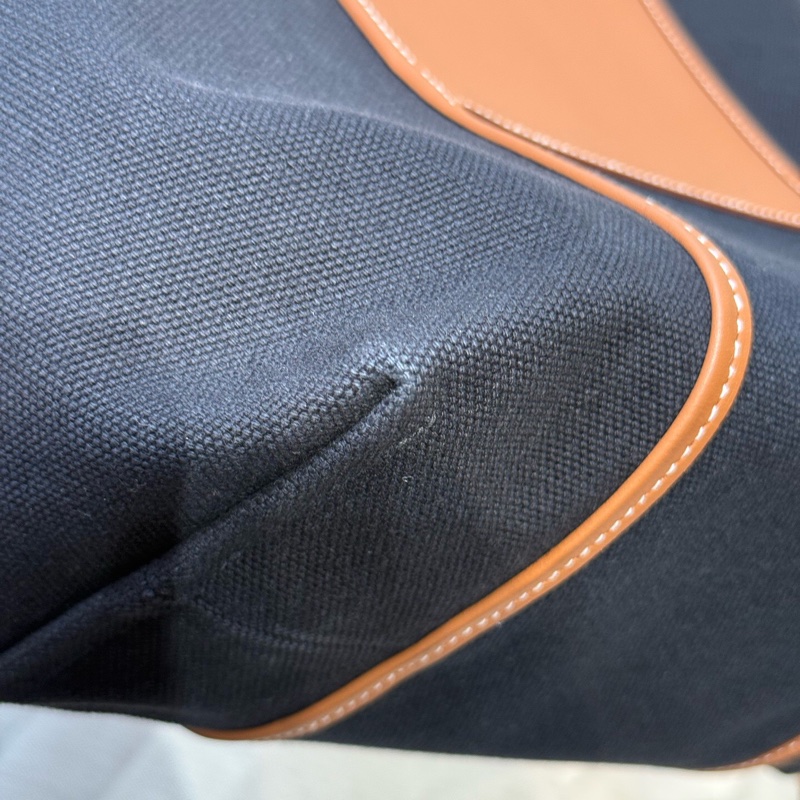 Hermes 愛馬仕 新款 sac etriviere pocket 27 單肩托特包 黑色帆布拼金棕色 29×🧡14×35 B刻 男女同款🧡-11