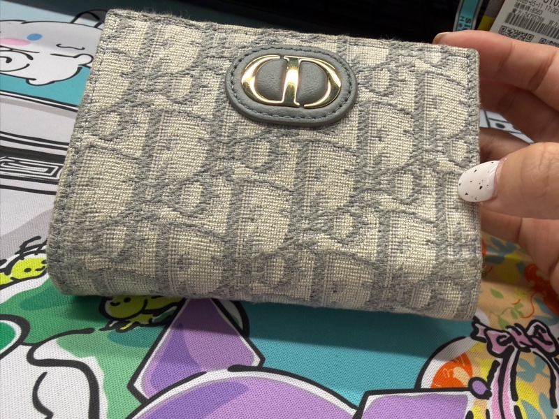 DIOR CARO DAHLIA 短夾 兩折 老花-0