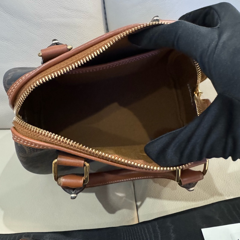 Celine 思琳 Boston老花波士頓包/手提斜背包/棕色/小號/95新美品-6