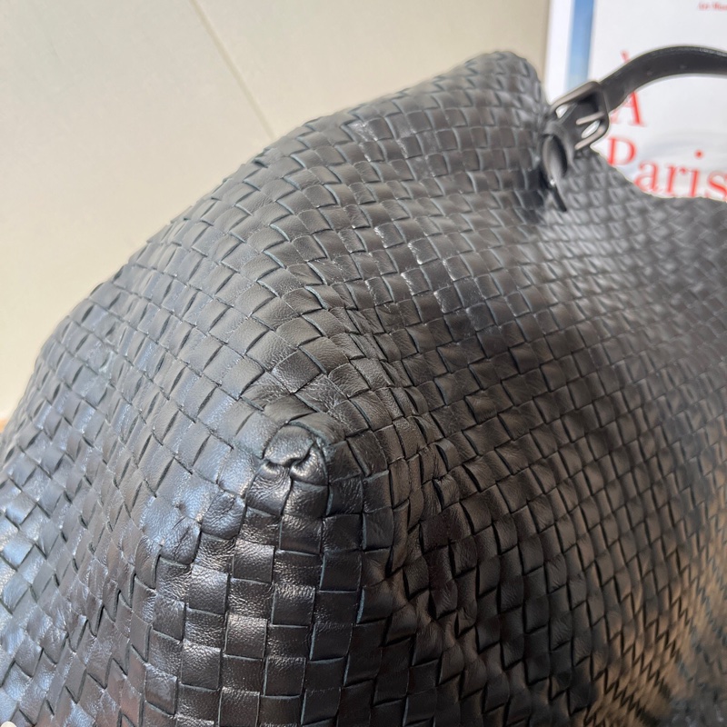 BV 葆蝶家 Bottega Veneta  黑色 羊皮 全皮編織 40*28 *30cm 附件 塵袋🧡-7