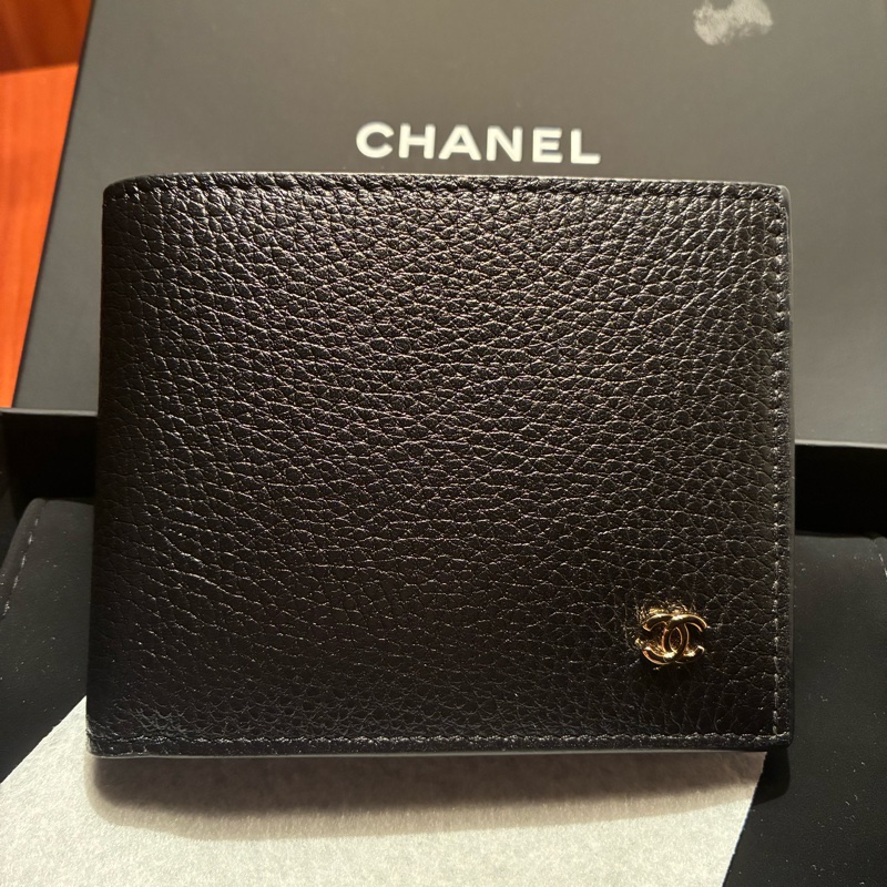 全新CHANEL 黑色短夾 極稀少 男女皆可-0