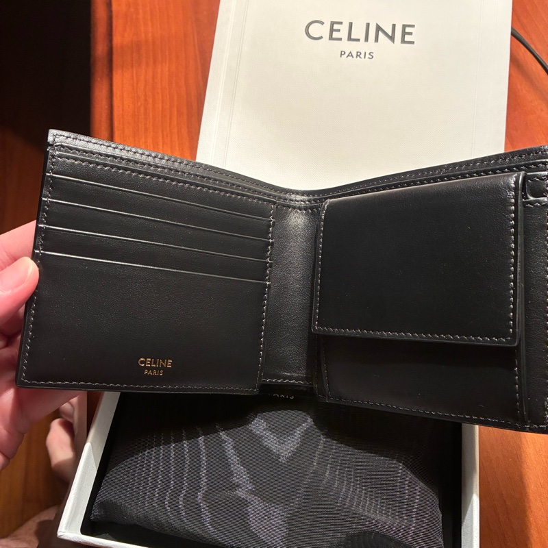全新CELINE 老花短夾 男款-4