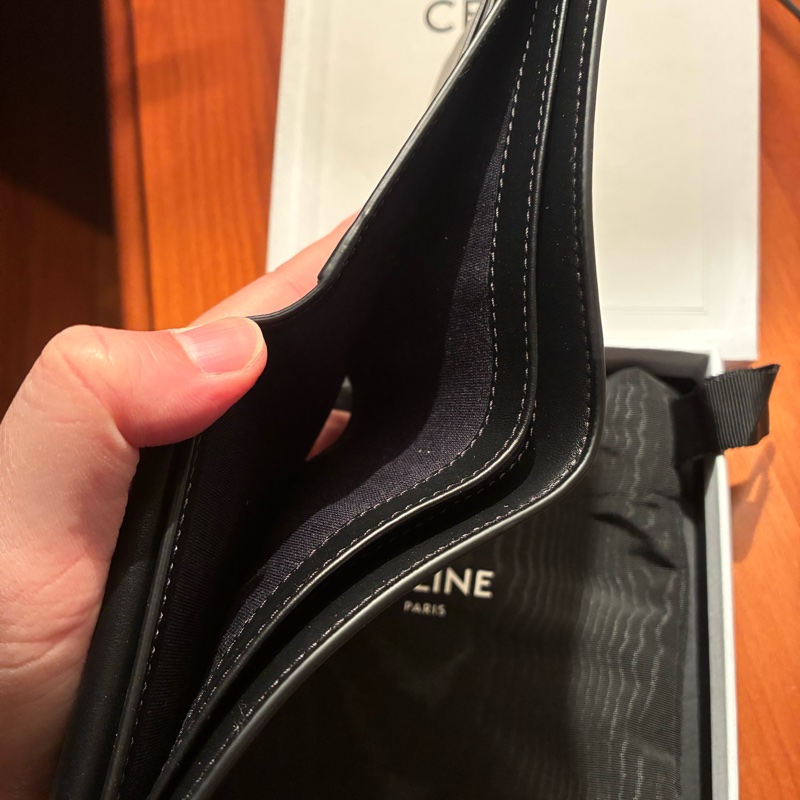 全新CELINE 老花短夾 男款-5