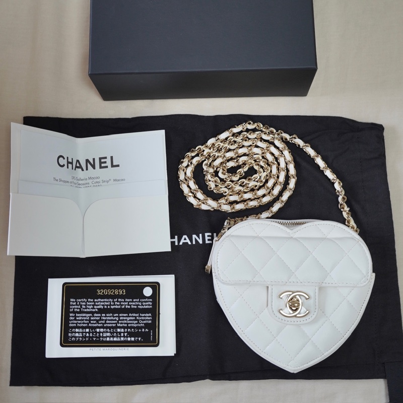 Chanel香奈兒22s小號愛心鏈條包 羊皮-18