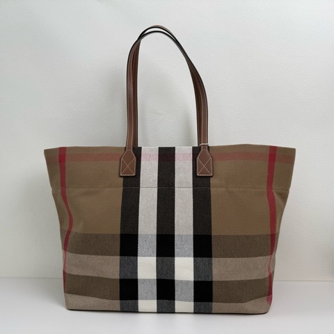 博柏利Burberry 格紋帆布托特包手提包購物袋 很能装 正品❤️