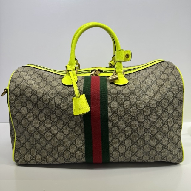 GG GUCCI DUFFLE 螢光黃旅行包 793207-1