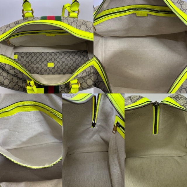 GG GUCCI DUFFLE 螢光黃旅行包 793207-5