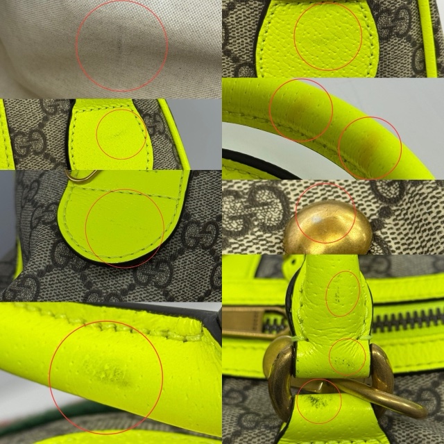 GG GUCCI DUFFLE 螢光黃旅行包 793207-7