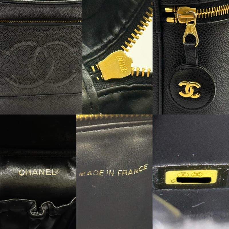 CHANEL 香奈兒 黑色荔枝紋牛皮手提包 VANITY TOP HANDLE-6