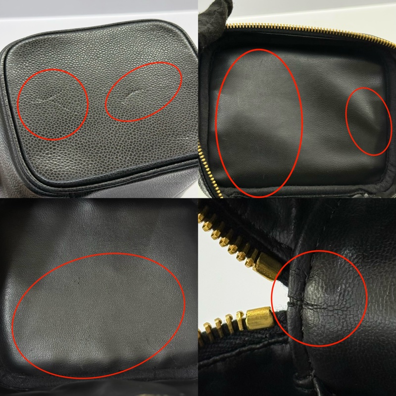 CHANEL 香奈兒 黑色荔枝紋牛皮手提包 VANITY TOP HANDLE-8