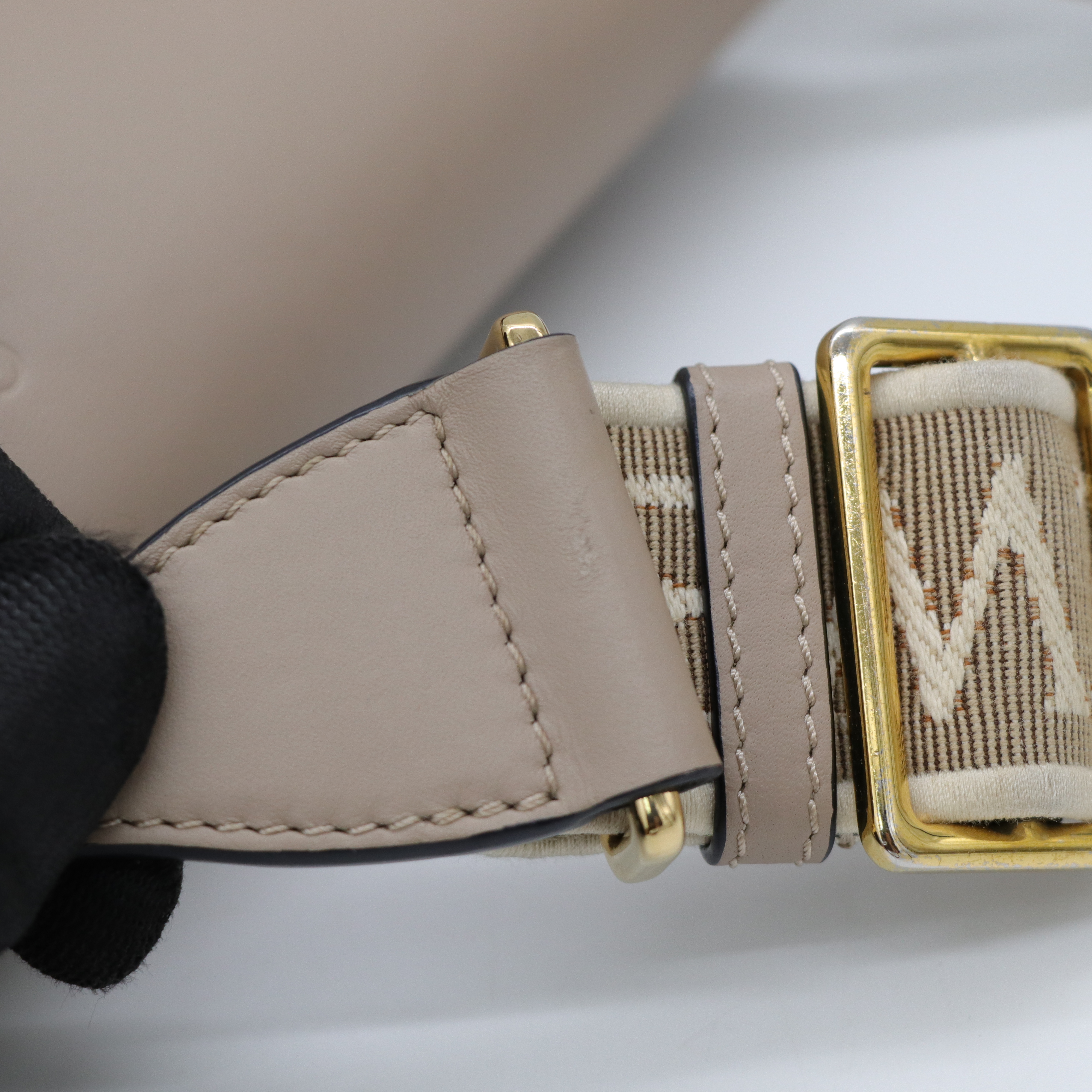 Loewe 羅威 Mini Gate 燕麥色 牛皮 斜挎包 單肩包-19