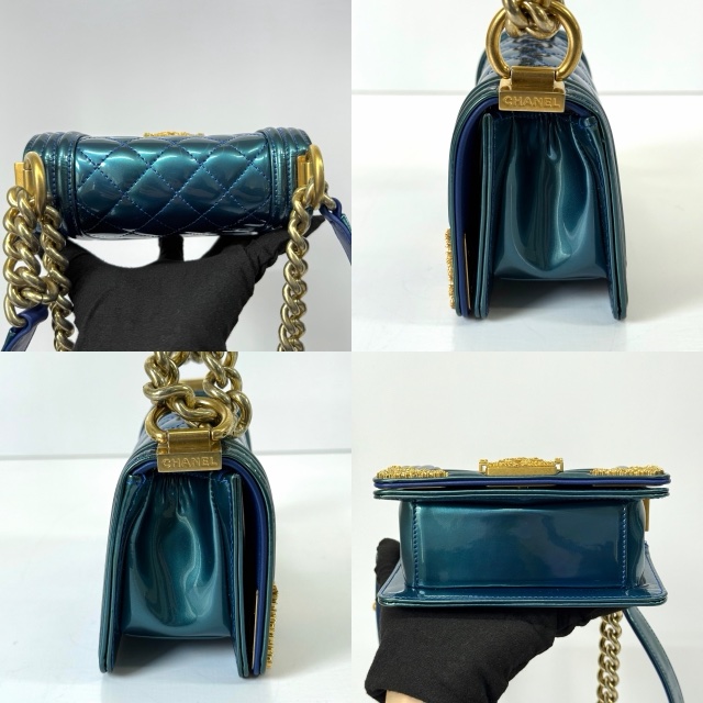 BOY PATENT 漆皮 Mini 15CM 鏈帶肩背包 NO.17(附保卡／全球限量100只）A67550-3