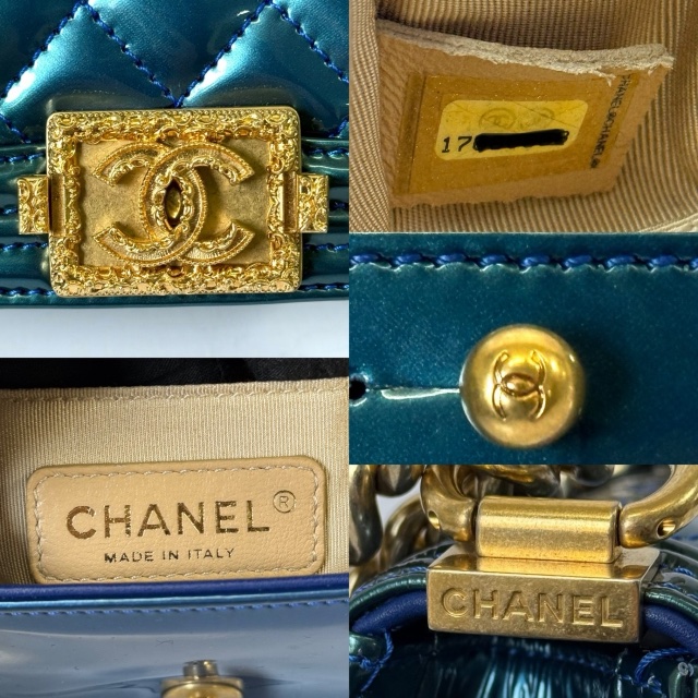 BOY PATENT 漆皮 Mini 15CM 鏈帶肩背包 NO.17(附保卡／全球限量100只）A67550-6