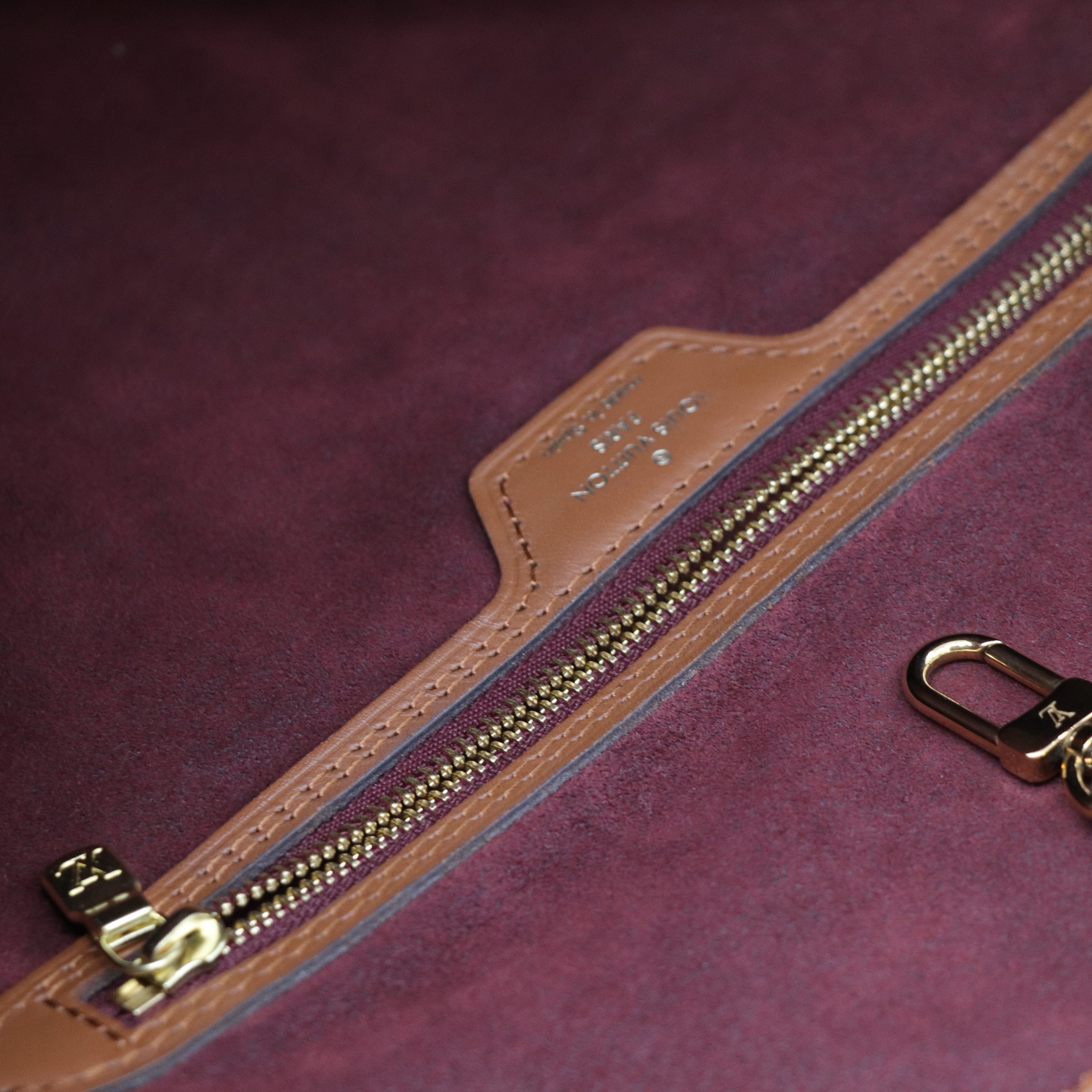 Louis Vuitton 路易威登 Neverfull MM 紅色 織物 單肩包 購物袋-15
