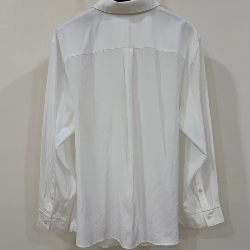 BURBERRY 倫敦 米白打摺襯杉-3