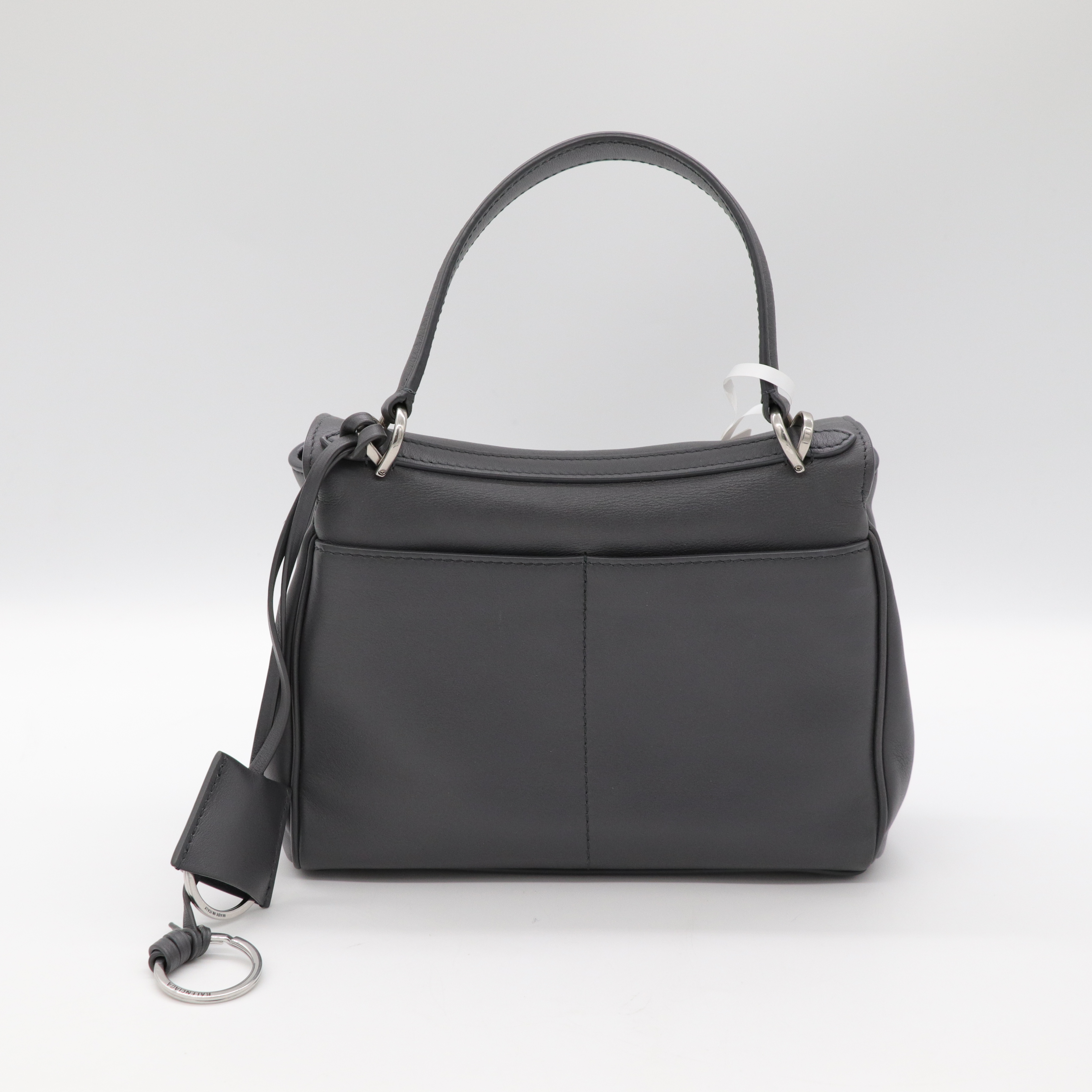 Balenciaga 巴黎世家 Rodeo Mini Handbag In Grey 灰色銀釦 迷你 小牛皮 手提 肩背包-4