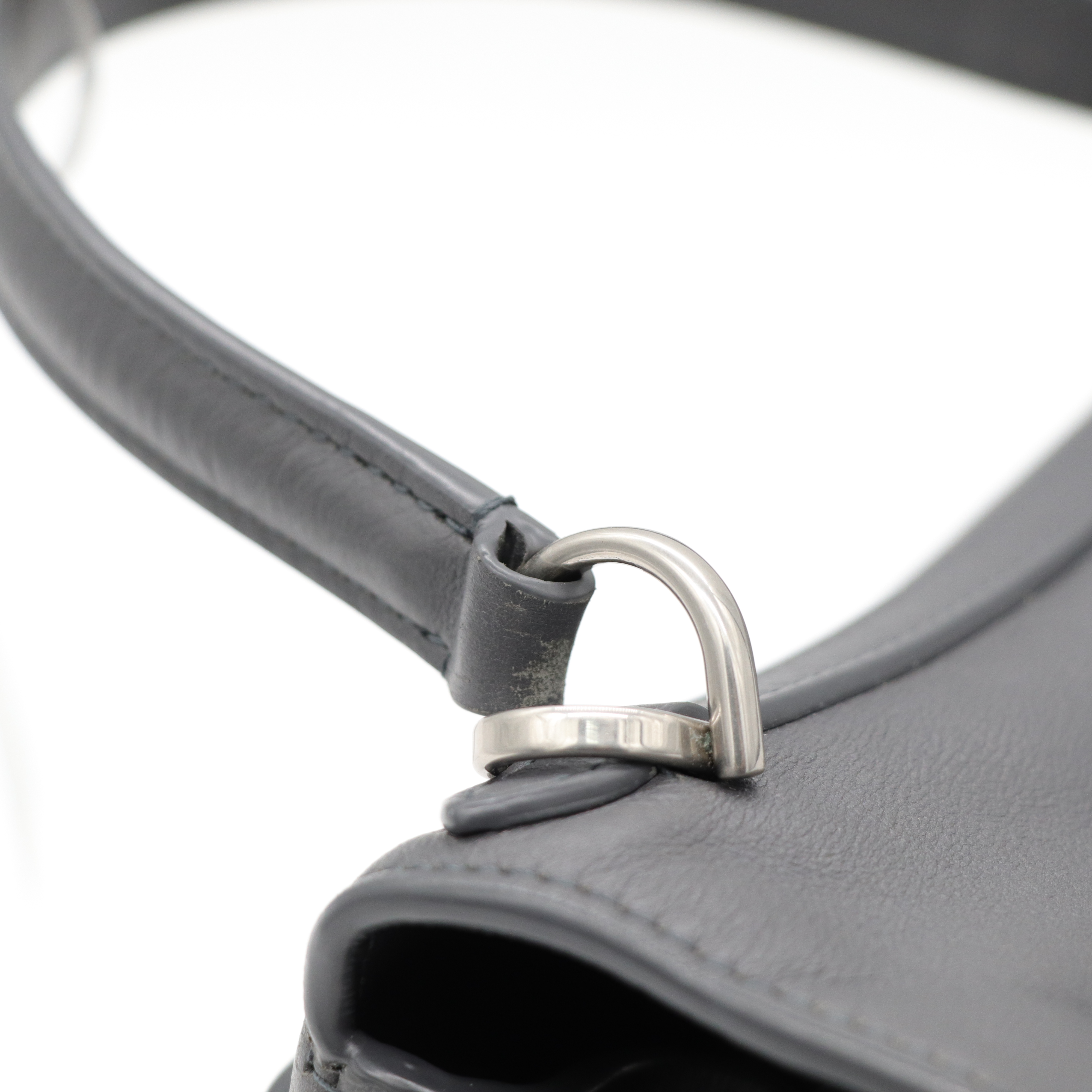 Balenciaga 巴黎世家 Rodeo Mini Handbag In Grey 灰色銀釦 迷你 小牛皮 手提 肩背包-15