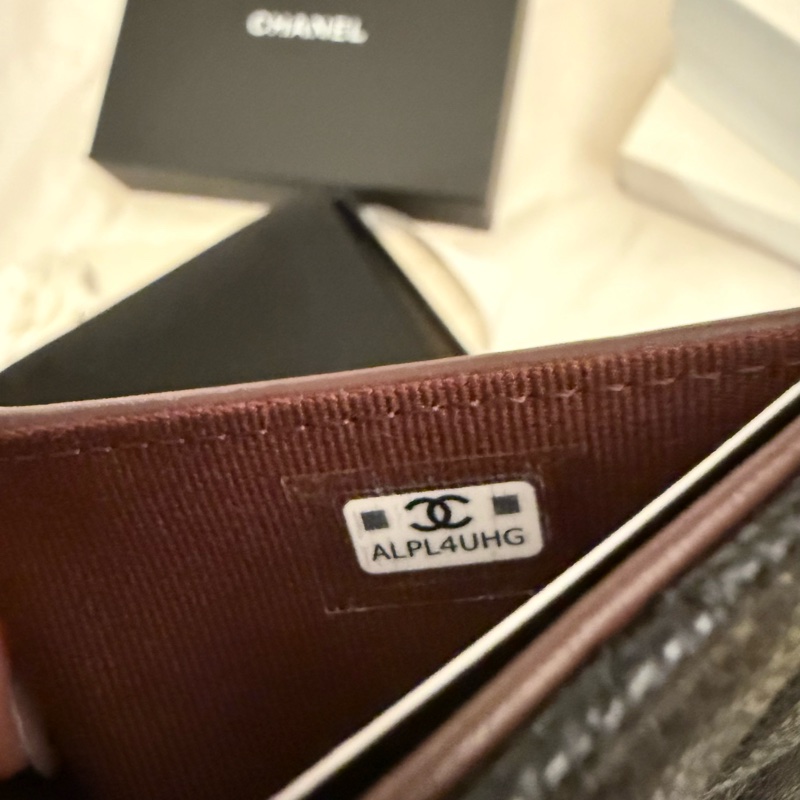 💖Chanel 三折皮夾 內有零錢包💖 黑色金釦 荔枝皮 全新-4