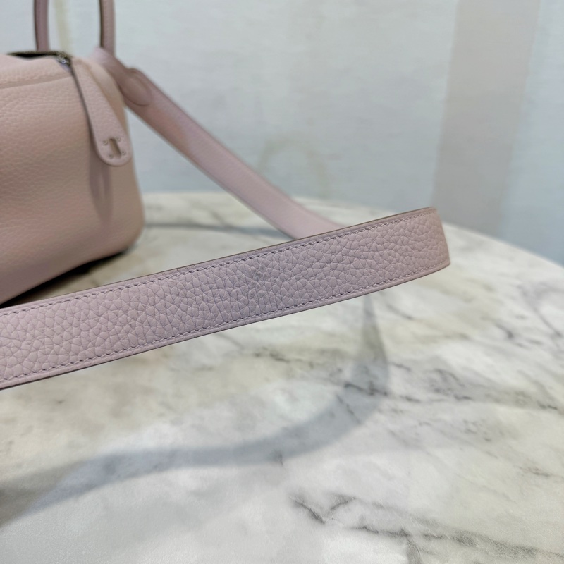 Hermes 09夢幻紫TC皮內白Swift皮mini Lindy-12