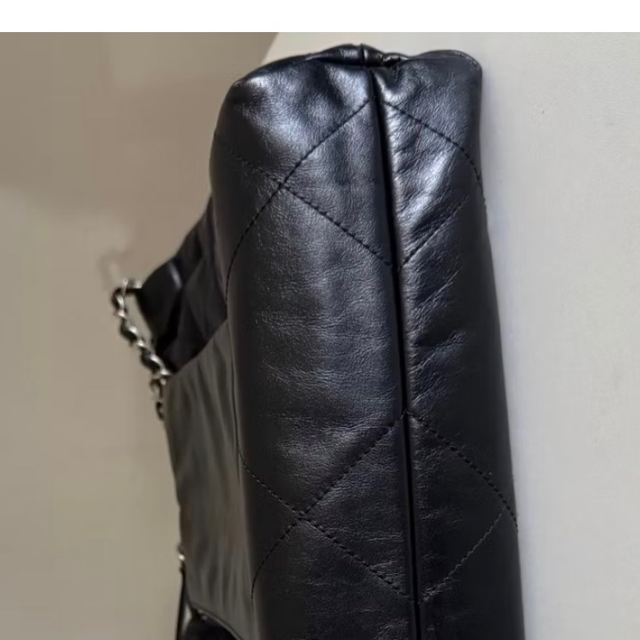 💯正品Chanel 22bag黑銀 小號 芯片款 垃圾袋包 香奈兒正品 🉑送禮狀態 原購買價22萬-12