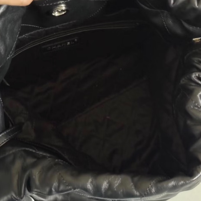 💯正品Chanel 22bag黑銀 小號 芯片款 垃圾袋包 香奈兒正品 🉑送禮狀態 原購買價22萬-14