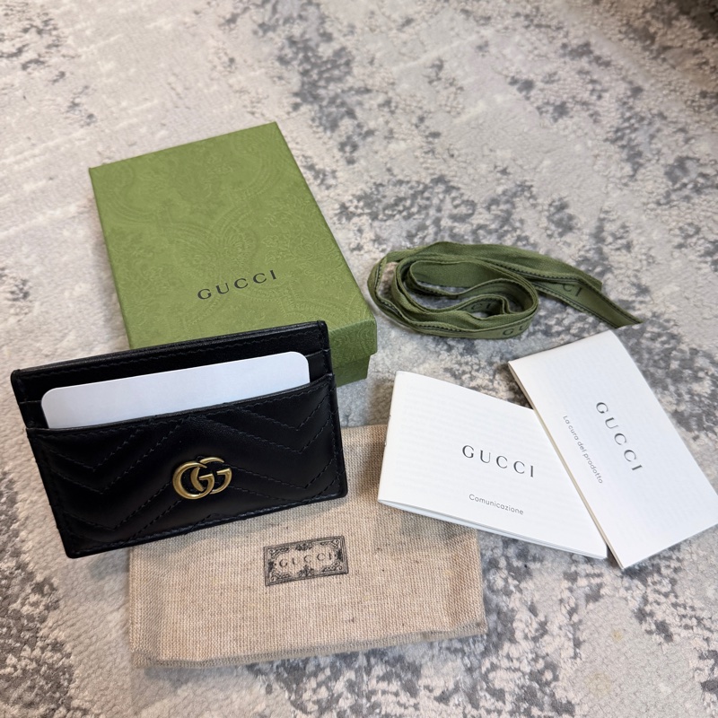 台灣專櫃✨Gucci  GG Marmont系列卡片夾 男女皆適用 送禮自用兩相宜-3