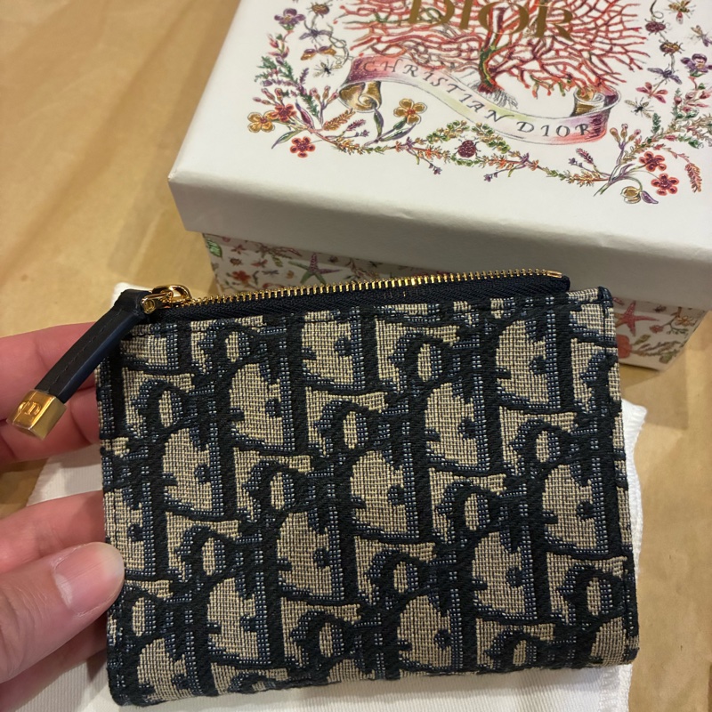 DIOR Oblique 緹花 30 Montaigne Dahlia 錢包-2