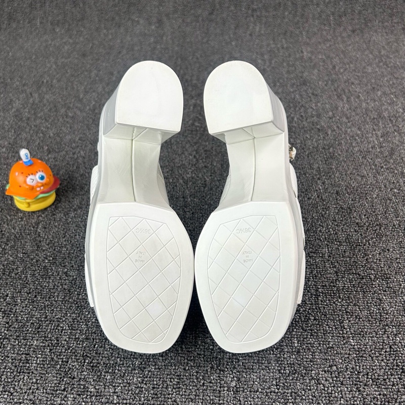 Chanel香奈兒白色厚底涼鞋 尺碼：36.5 碼 單品🧡-5