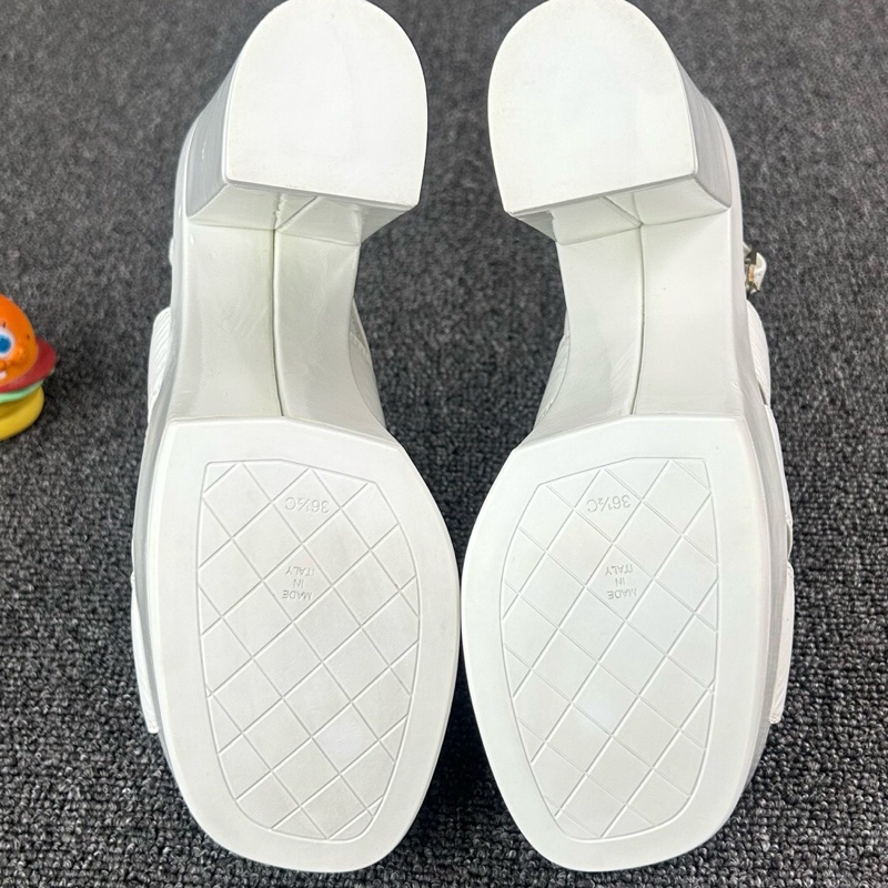 Chanel香奈兒白色厚底涼鞋 尺碼：36.5 碼 單品🧡-7