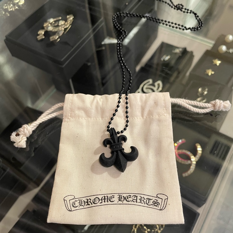 Chrome Hearts最新款Silicone童軍花Necklace限量版黑色-1