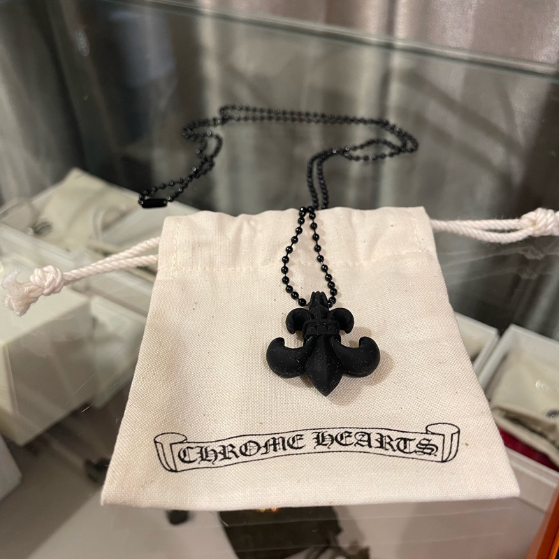Chrome Hearts最新款Silicone童軍花Necklace限量版黑色-2