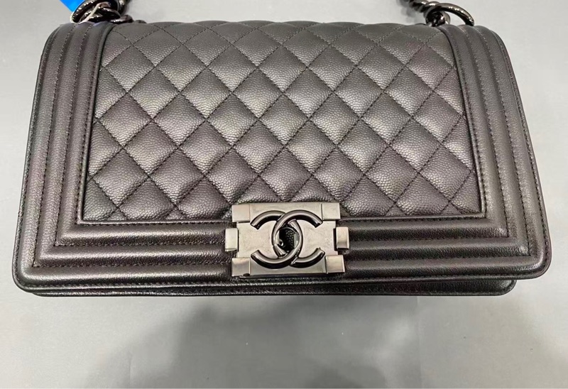 Chanel • Le Boy 25 全黑荔枝牛皮 So Black 全配-5