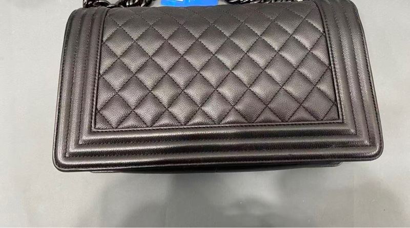 Chanel • Le Boy 25 全黑荔枝牛皮 So Black 全配-6