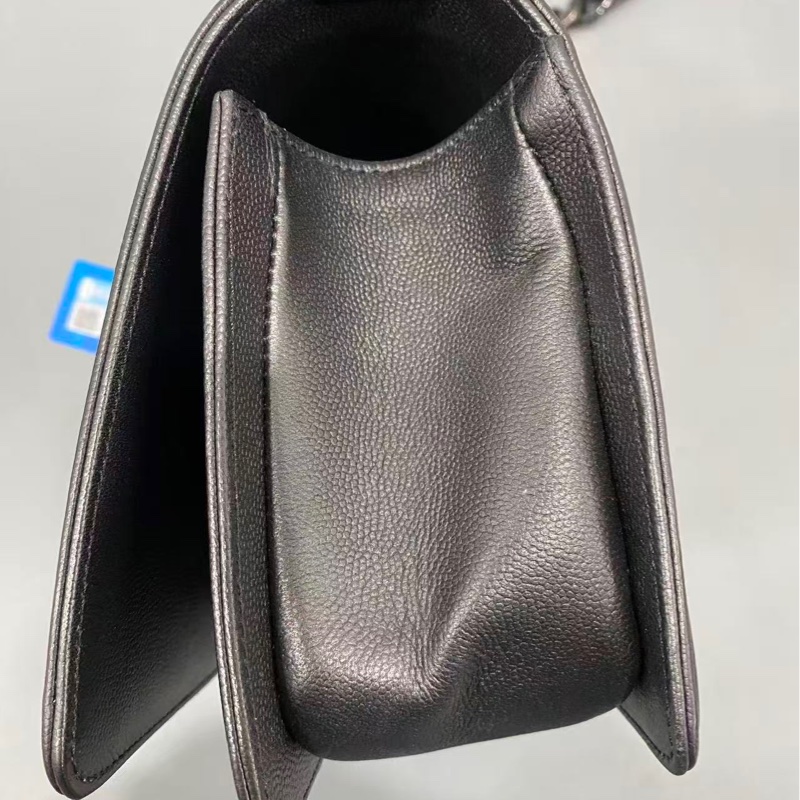 Chanel • Le Boy 25 全黑荔枝牛皮 So Black 全配-8