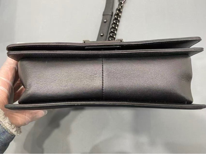 Chanel • Le Boy 25 全黑荔枝牛皮 So Black 全配-11