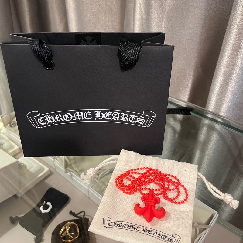 Chrome Hearts最新款Silicone童軍花Necklace 限量版 紅色-0