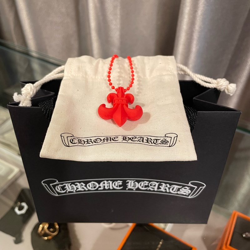 Chrome Hearts最新款Silicone童軍花Necklace 限量版 紅色-3