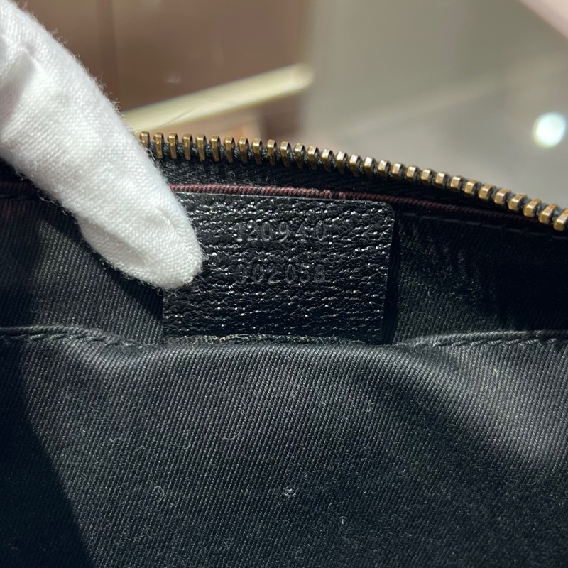古驰gucci黑色老花手提包mini腋下包-4