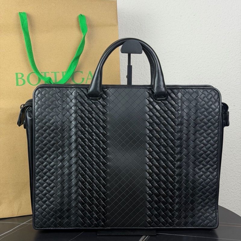Bottega Veneta葆蝶家 bv經典編織牛皮公文包 斜挎包-1