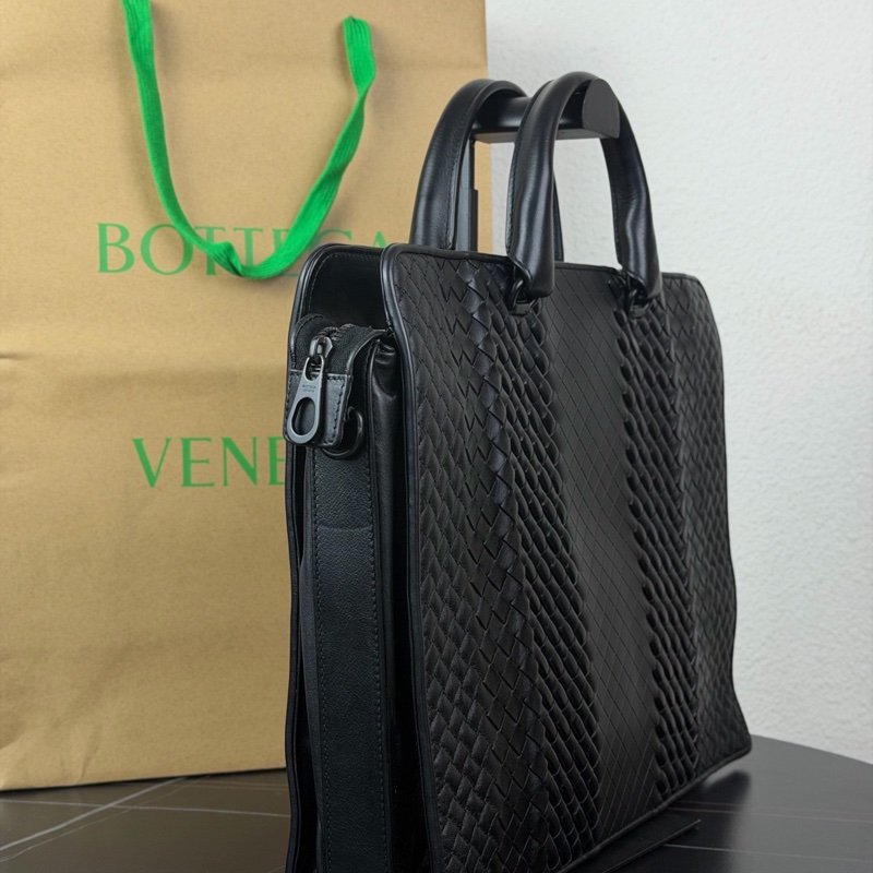 Bottega Veneta葆蝶家 bv經典編織牛皮公文包 斜挎包-2