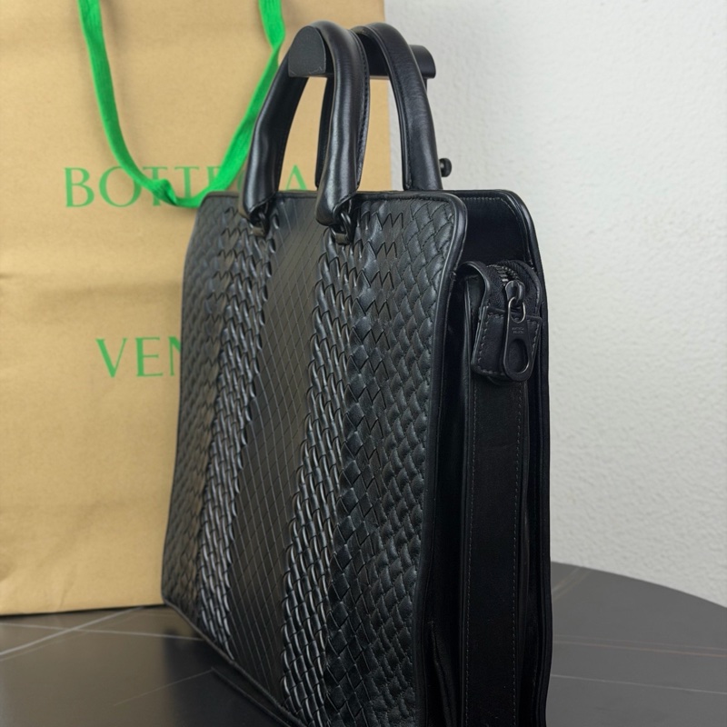 Bottega Veneta葆蝶家 bv經典編織牛皮公文包 斜挎包-3