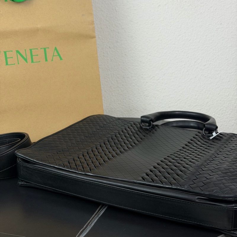 Bottega Veneta葆蝶家 bv經典編織牛皮公文包 斜挎包-6