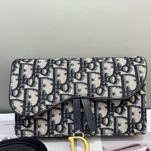 Dior迪奧老花saddle腰包 尺寸17.5×10×3