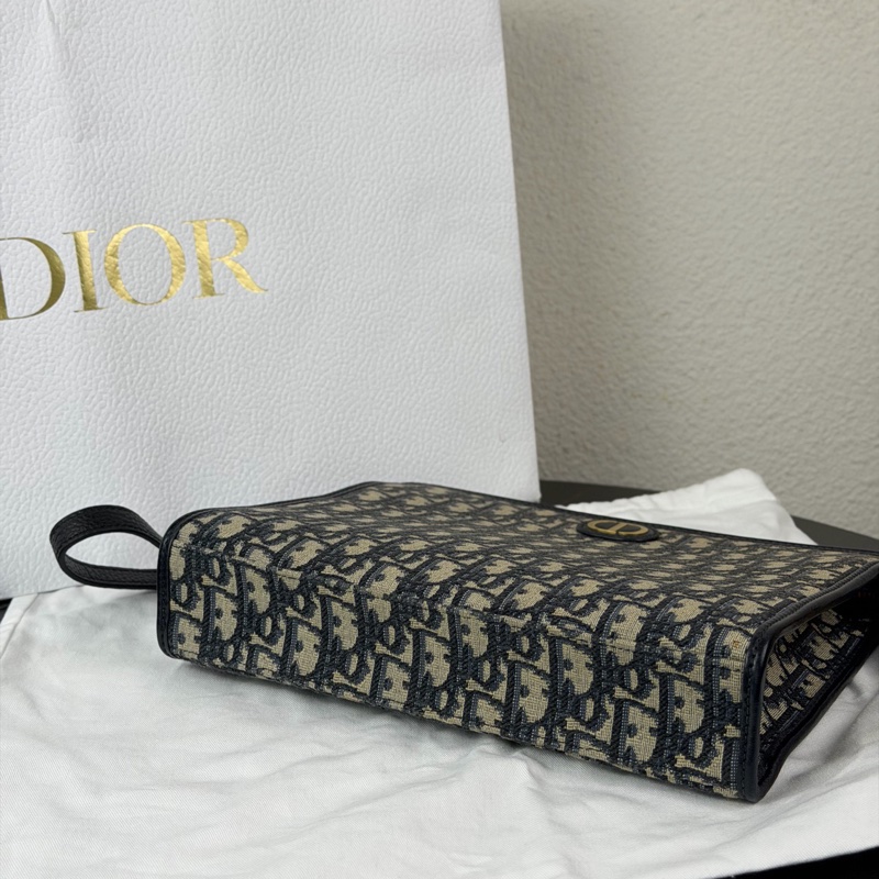 Dior迪奧 蒙田系列30 老花滿印 洗漱包手拿包 22年編碼-5