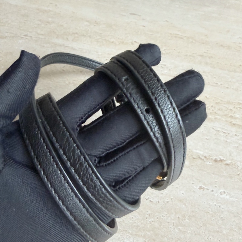 特惠價 Dior 迪奧Caro黑色牛皮雙隔層包 底長19cm-5