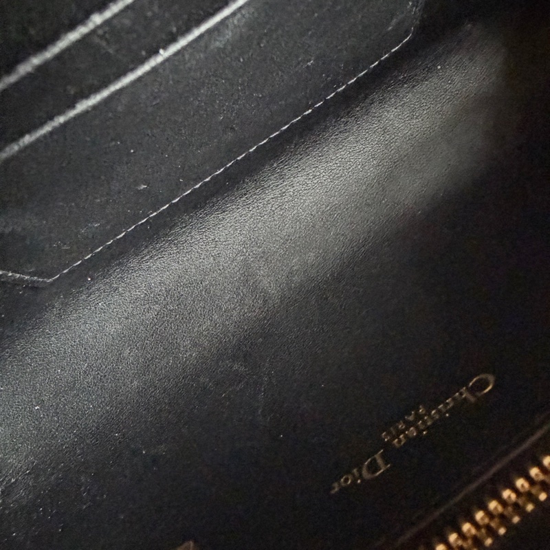 特惠價 Dior 迪奧Caro黑色牛皮雙隔層包 底長19cm-6
