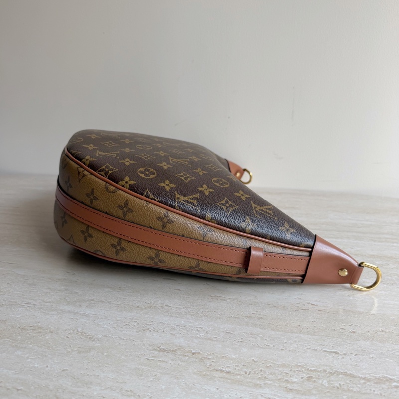 Louis Vuitton路易威登Loop Hobo老花拼色大月亮 芯片款 底長38-3