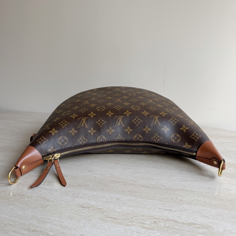 Louis Vuitton路易威登Loop Hobo老花拼色大月亮 芯片款 底長38-4