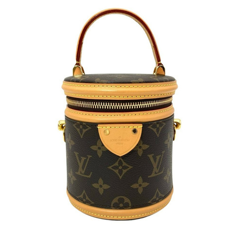 Louis Vuitton Nano Cannes 肩背包，Monogram 帆布，M82952，棕色，金色五金，RFID，女士款。