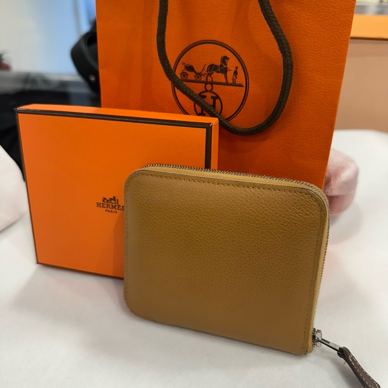 近新閒置B刻🌟Hermes Silk In 短夾 餅乾色｜Classic Trend CT精品｜台北東區實體-0